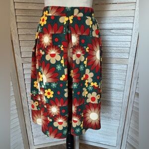 LULAROE Madison Style Pleated Skirt WMS SZ XL MOD BOLD 60’s 70’s Retro Pattern